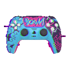 thumb-Arcane inspired Custom Hand Painted  Playstation 5 Controller. Animated