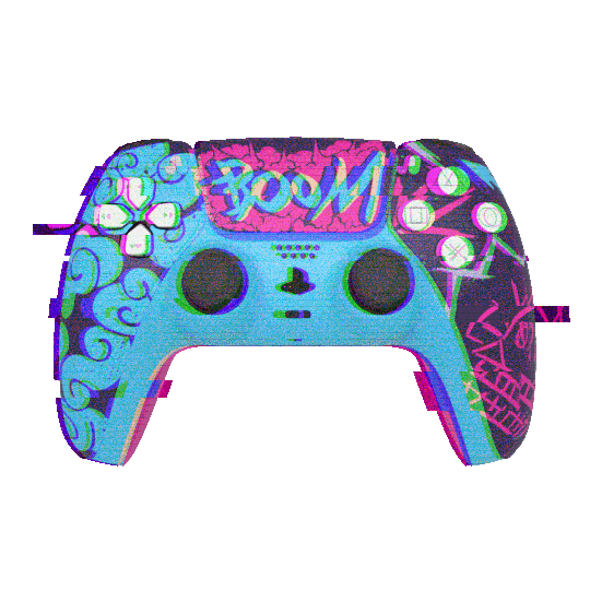 thumb-Arcane inspired Custom Hand Painted  Playstation 5 Controller. Animated