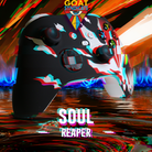 Colorful gaming controller with 'GOAT Syndicate' and 'Soul Reaper' text on a vibrant background.